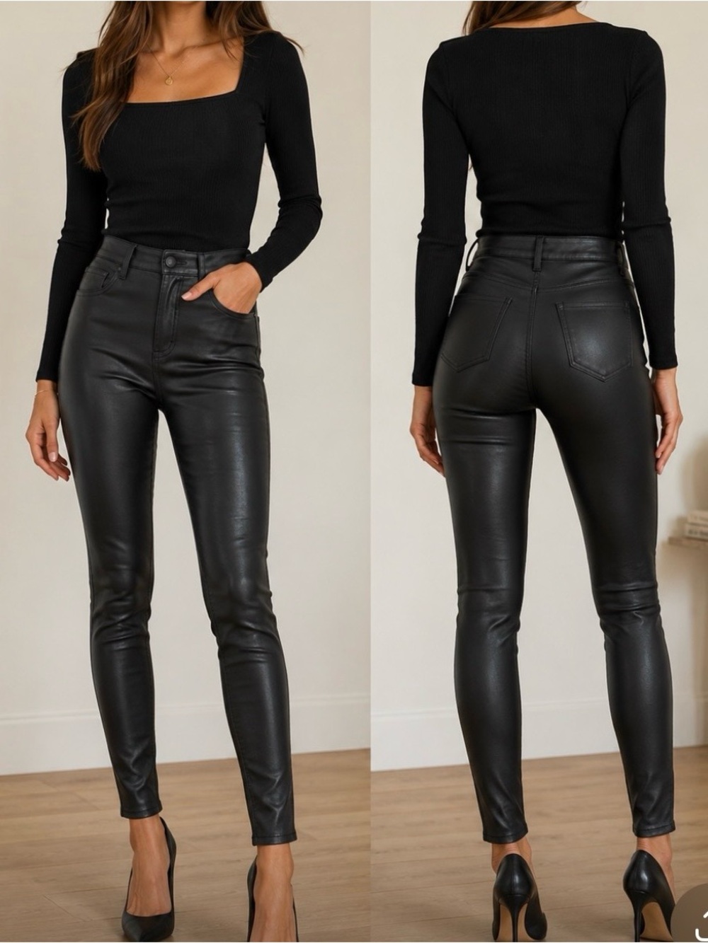 Wilfred The Melina High-Rise Vegan Leather Pants – Black – Size 4